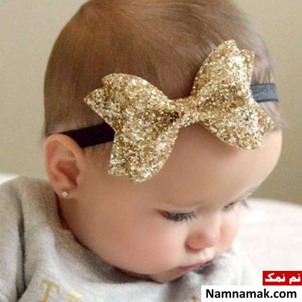 تل سر نوزاد مدل تل سر نوزادی پاپیونی