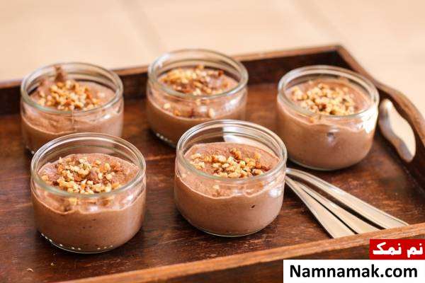 طرز تهیه پودینگ شکلات فندقی