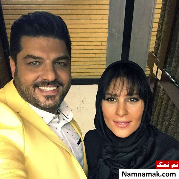 عکس های شخصی و خانوادگی سام درخشانی با همسر و فرزندانش سام درخشانی در کنار همسرش