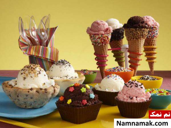 مصرف شیرینی و بستنی