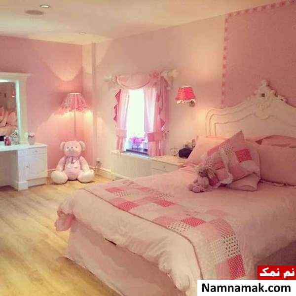 دکوراسیون اتاق دخترانه صورتی رنگ