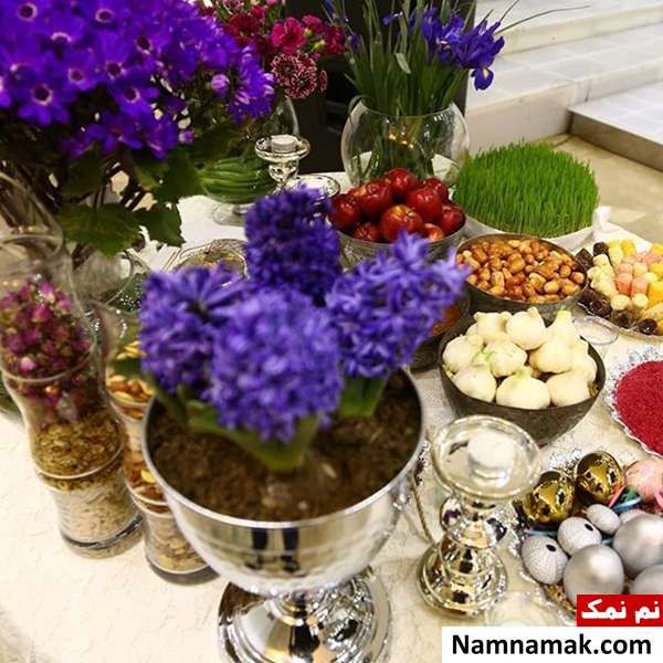 تزیین سفره هفت سین تزیین سفره هفت سین به سبک مدرن
