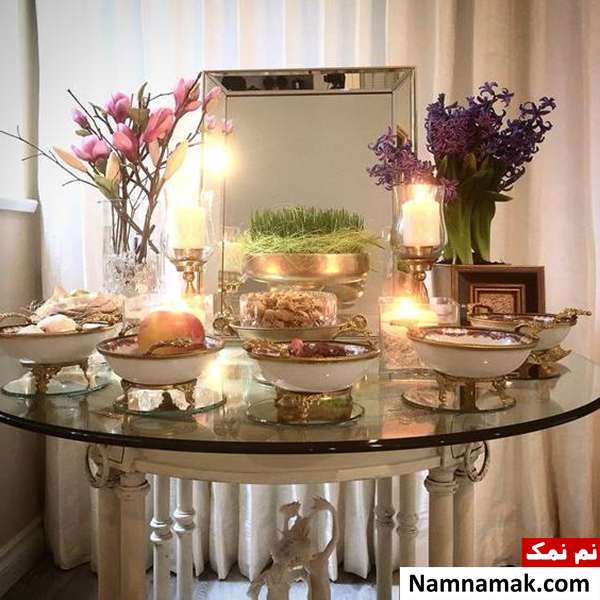 چیدمان سفره هفت سین چیدمان سفره هفت سین مدرن و امروزی