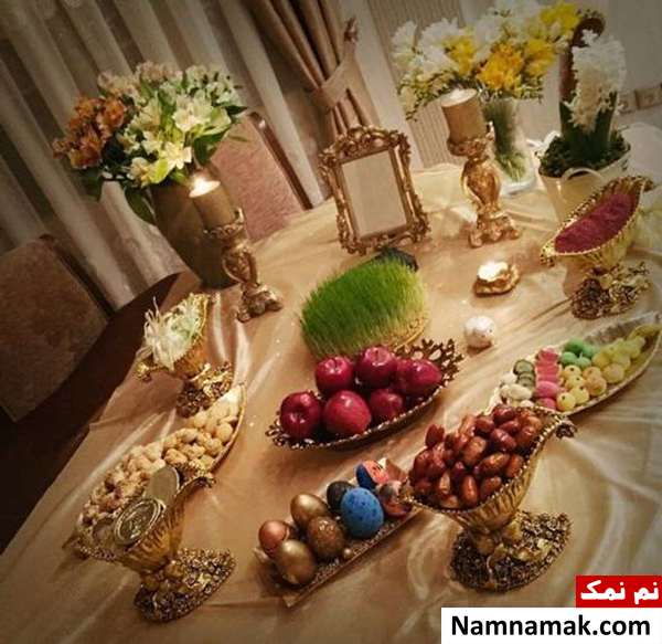 دیزاین سفره هفت سین دیزاین سفره هفت سین عروس