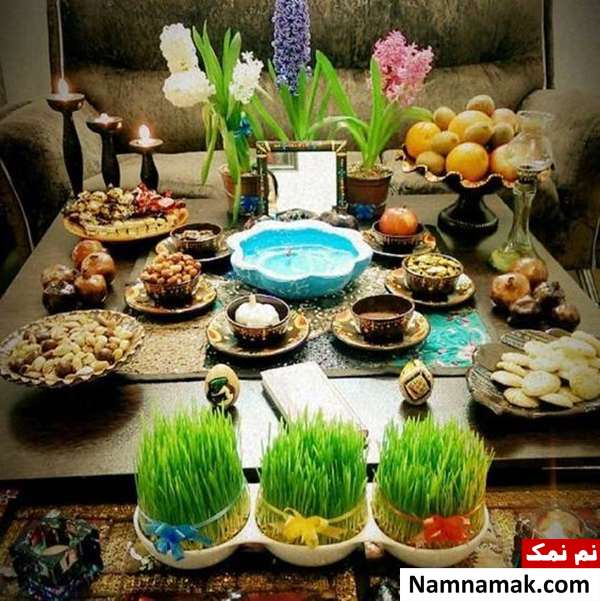 سفره هفت سین 98 ایده های چیدمان و تزیین سفره هفت سین
