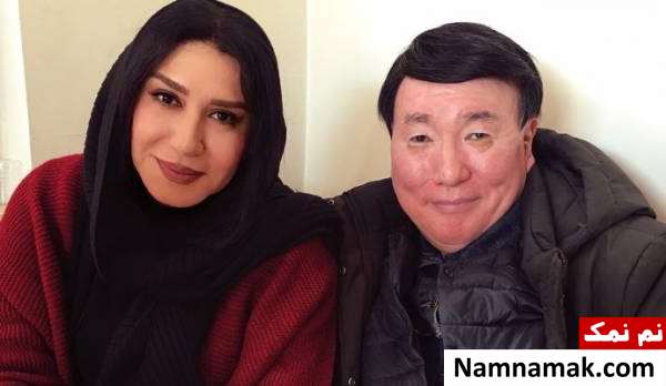 عکسی از نسیم ادبی در کنار کارگردان ژاپنی فیلم نوشین