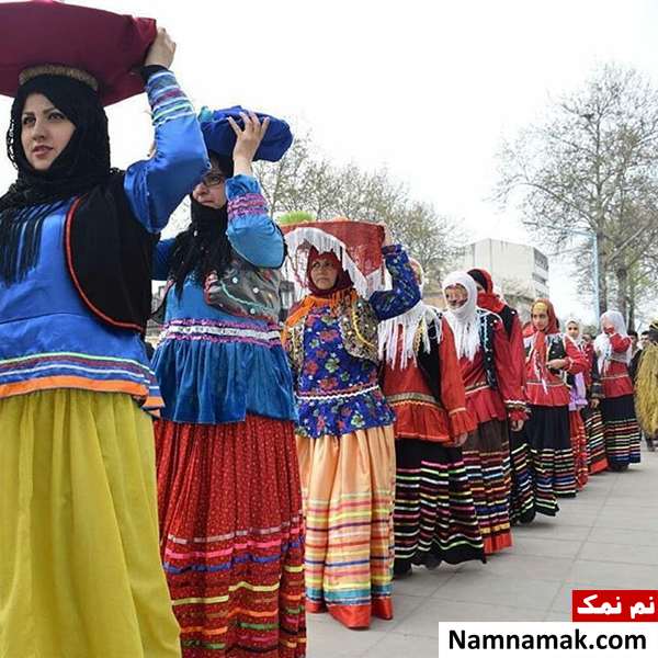 زنان با لباس محلی زیبای گیلان
