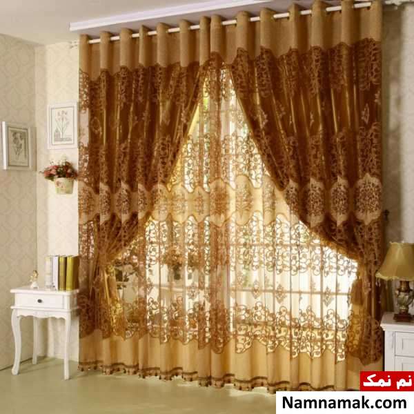 مدل پرده حریر و گیپور