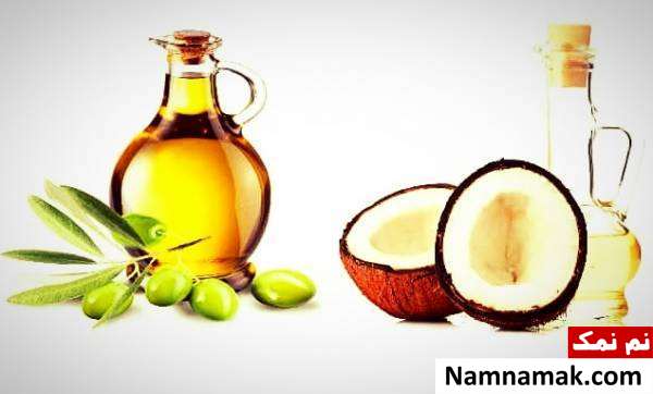 ماسک روغن نارگیل و زیتون تقویت موهای سوخته با رنگ