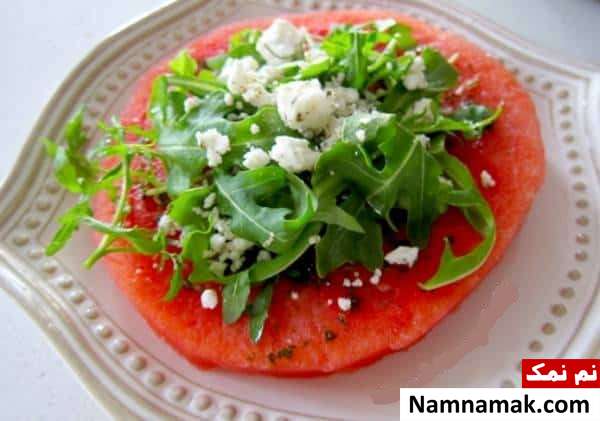 طرز تهیه سالاد استیک هندوانه