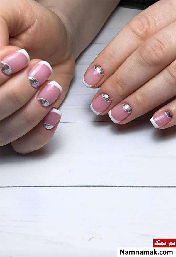 فرنچ ناخن مربعی ایده فرنچ ناخن مربعی