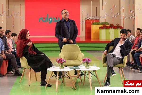 سینا مهراد و ریحانه پارسا در برنامه خندوانه