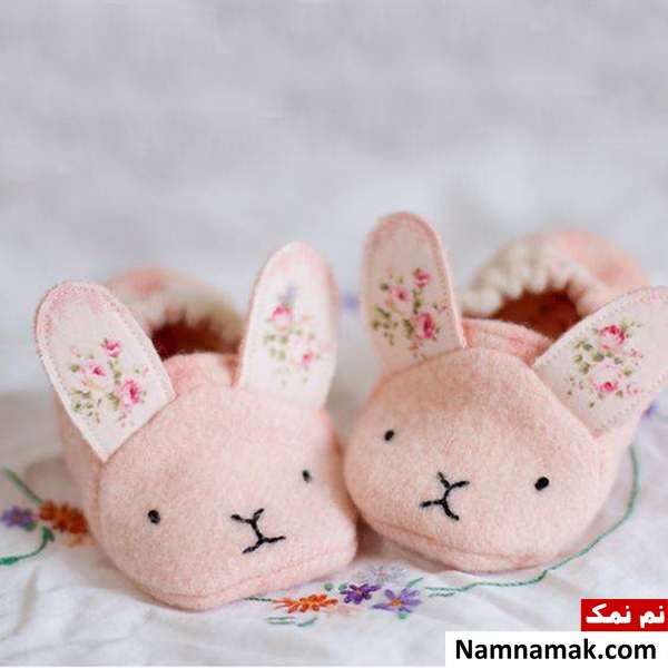 پاپوش نوزادی دخترانه عروسکی