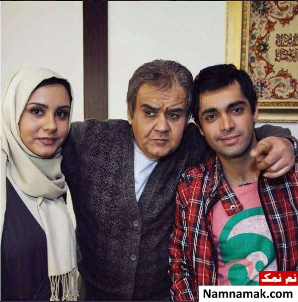 عکسی از اشکان اشتیاق در کنار اکبر عبدی و دخترش