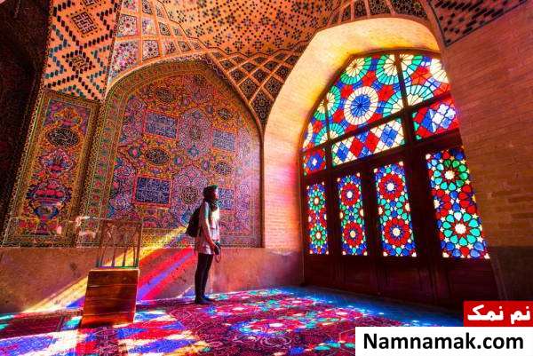 توریست های مسجد نصیرالملک شیراز