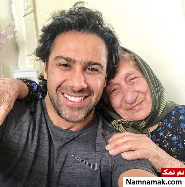 عکسی از فرهاد مجیدی و مادربزرگش