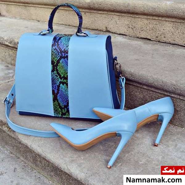 کیف و کفش آبی آسمانی شیک