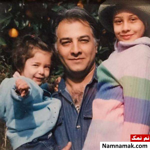  عکسی از ایرج نوذری در کنار دخترانش