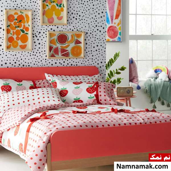 طراحی اتاق خواب کودک با تم قرمز پسرانه و دخترانه