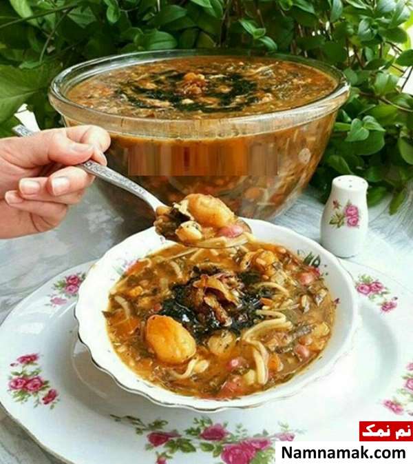 آش اوماج با سیب زمینی