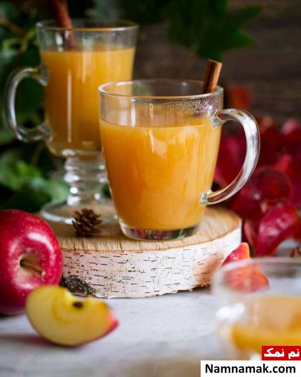 طرز تهیه نوشیدنی داغ میوه ای 