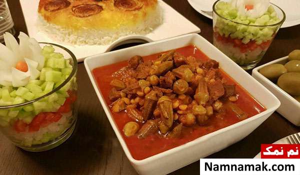 خورشت بامیه طرز تهیه خورشت بامیه