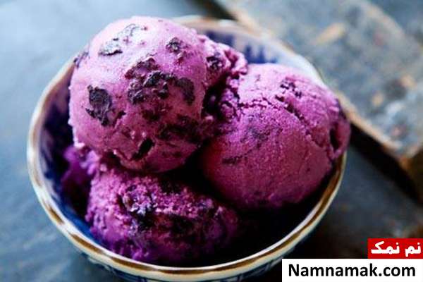 طرز تهیه ماست بستنی بلوبری