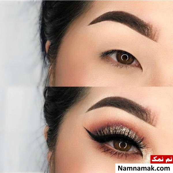 خط چشم برای چشم های تک پلکی