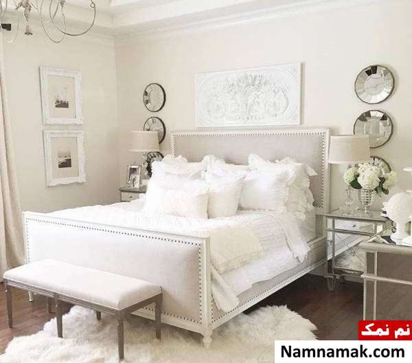 سرویس خواب سفید رنگ برای عروس