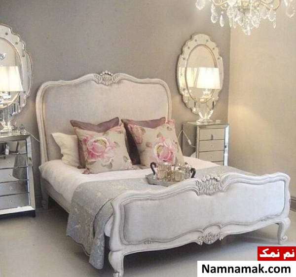 سرویس خواب سفید رنگ جهیزیه عروس