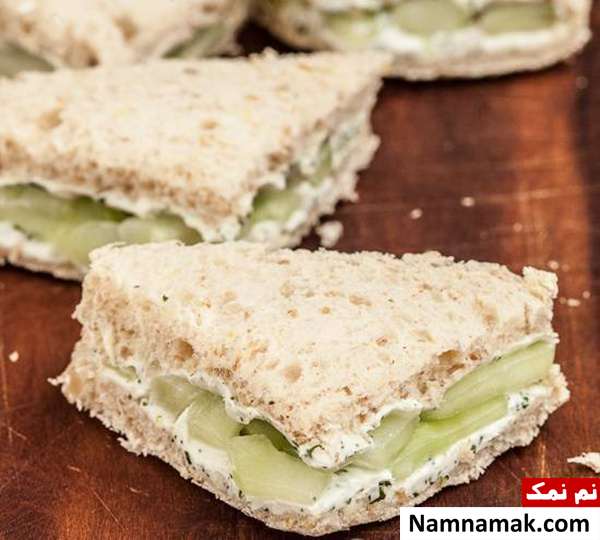 طرز تهیه ساندویچ خیار و لیمو