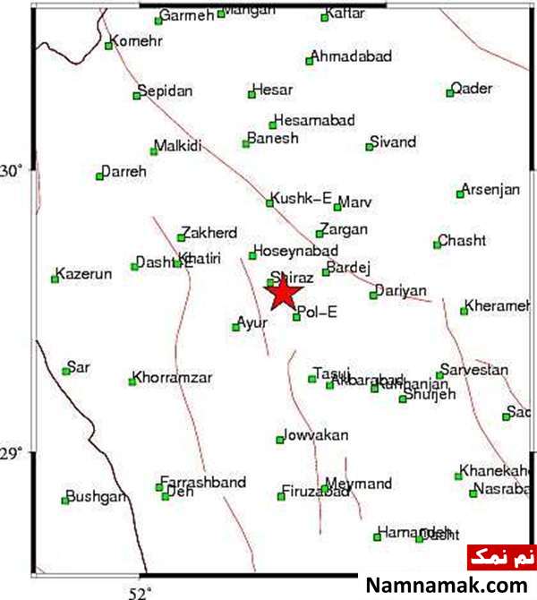 زمین لرزه در استان فارس