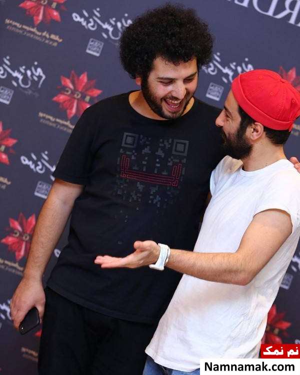نوید محمدزاده عکسی از سعید روستایی و نوید محمدزاده در اکران فیلم متری شیش و نیم