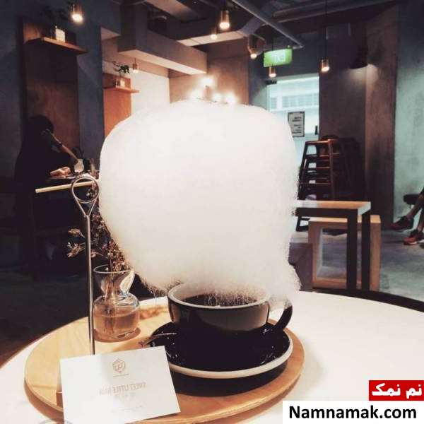 قهوه با ابر پفی پشمکی