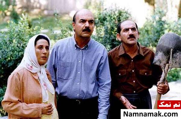 عکسی از ایرج طهماسب ، حمید جبلی و فاطمه معتمدآریادر زیر درخت هلو