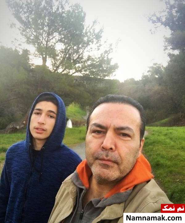 فریبرز عرب نیا و پسرش فریبرز عرب نیا در کنار پسرش