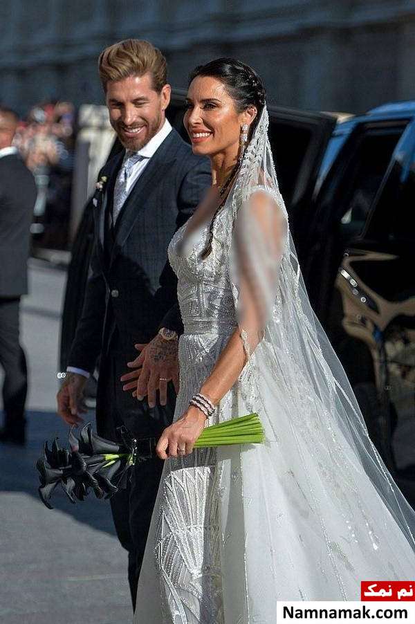 سرخیو راموس و همسرش عکسی از مراسم ازدواج سرخیو راموس