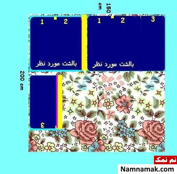 آموزش برش و دوخت روبالشتی زیپ دار (4)