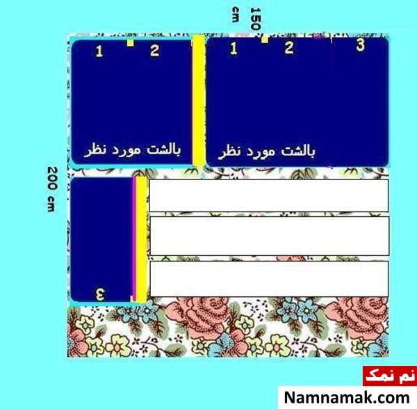 آموزش برش و دوخت روبالشتی زیپ دار (5)