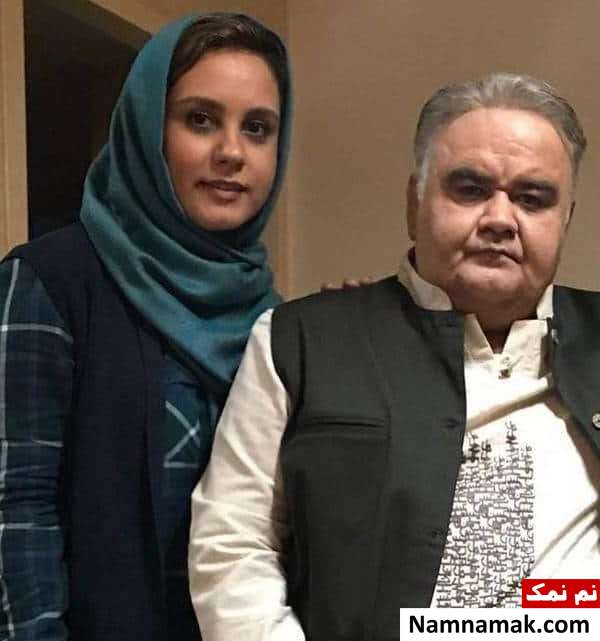 اکبر عبدی و دخترش اکبر عبدی در کنار دخترش