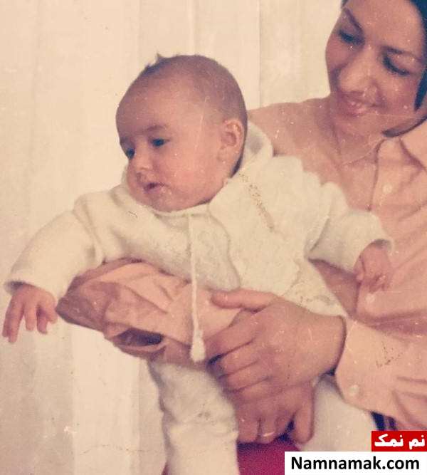 هانیه توسلی عکس نوزادی هانیه توسلی در آغوش مادرش