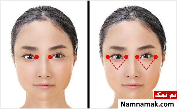 ماساژ دور چشم رفع چروک پنجه کلاغی