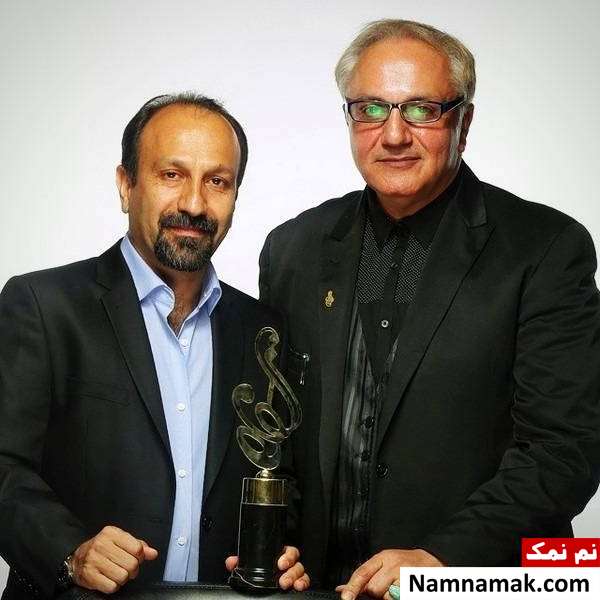 اصغر فرهادی و زنده یاد علی معلم در جشن حافظ