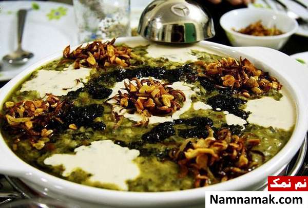 آش جو با گوشت