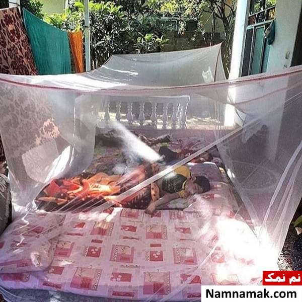 دفع پشه با  پشه بند یا چادر مسافرتی 