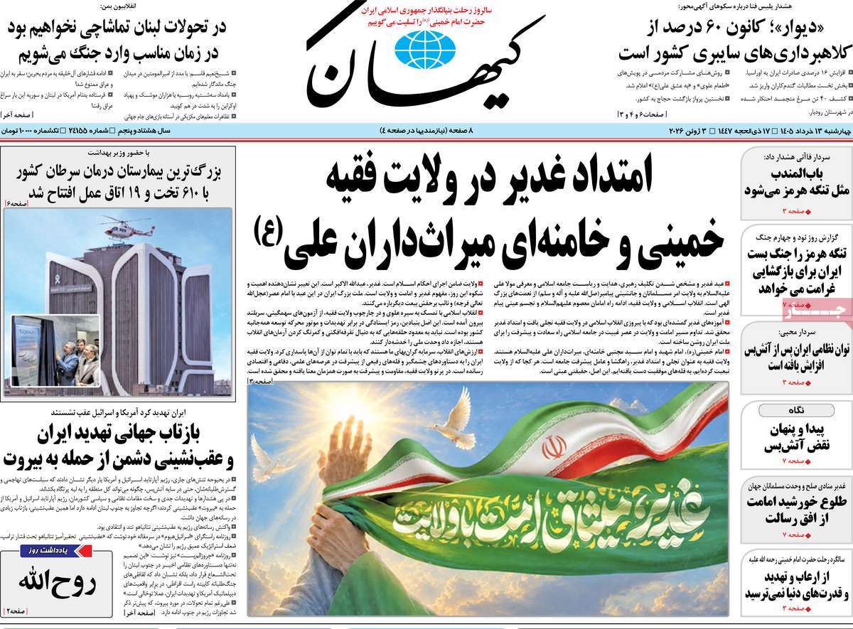 عناوین روزنامه ها