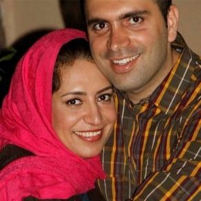 ساناز سماواتی در کنار همسر و فرزندش