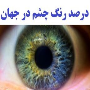 درصد جمعیت جهان بر اساس رنگ چشم