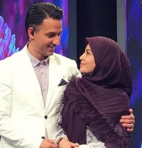 جشن تولد مبینا نصیری در کنار شوهرش + عکس