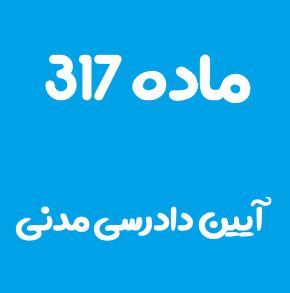 ماده 317 قانون آیین دادرسی مدنی و تفسیر آن + تبصره